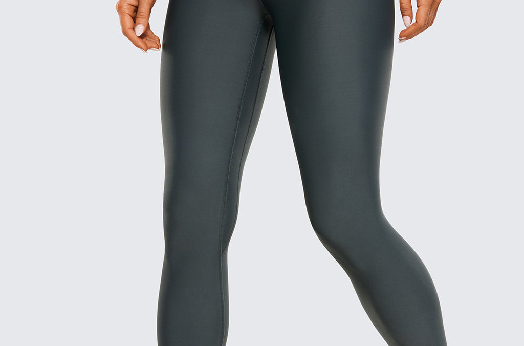 CRZ YOGA Women's Fleece Lined Leggings 25" Black
