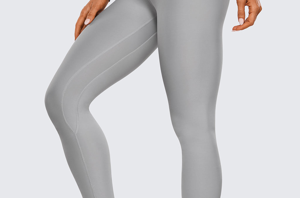CRZ YOGA Women's Fleece Lined Leggings 25" Black