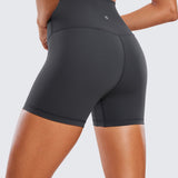 Women's Sleek Basic Biker Shorts 4" Mysterious Grey
