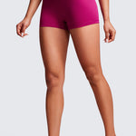 CRZ YOGA Women's Yoga High Rise Booty Butterluxe Biker Shorts 2.5'' Magenta Purple