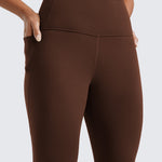 CRZ YOGA Women's Yoga Leggings 25" with Pockets Lava Brown