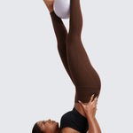 CRZ YOGA Women's Yoga Leggings 25" with Pockets Lava Brown