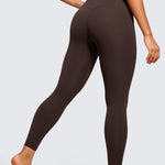 CRZ YOGA Women's Super High Waisted Leggings 25" Hot Fudge Brown