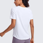 Women's Pima Cotton Classic Short Sleeve Shirts White