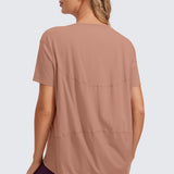 Women's Pima Cotton Boat Neck Short Sleeves Shirts Black