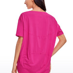 Women's Pima Cotton Boat Neck Short Sleeves Shirts Briar Rose