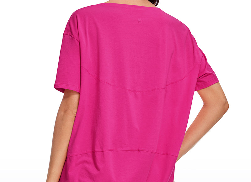Women's Pima Cotton Boat Neck Short Sleeves Shirts Briar Rose