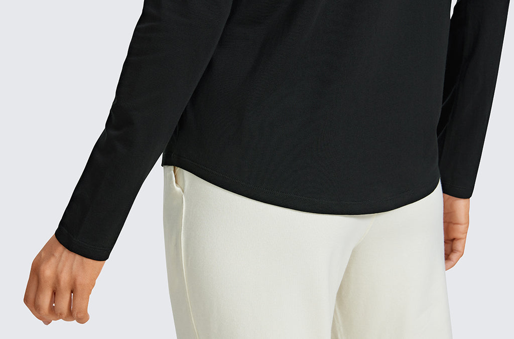 Women's Pima Cotton Long Sleeve Shirts Mortar color