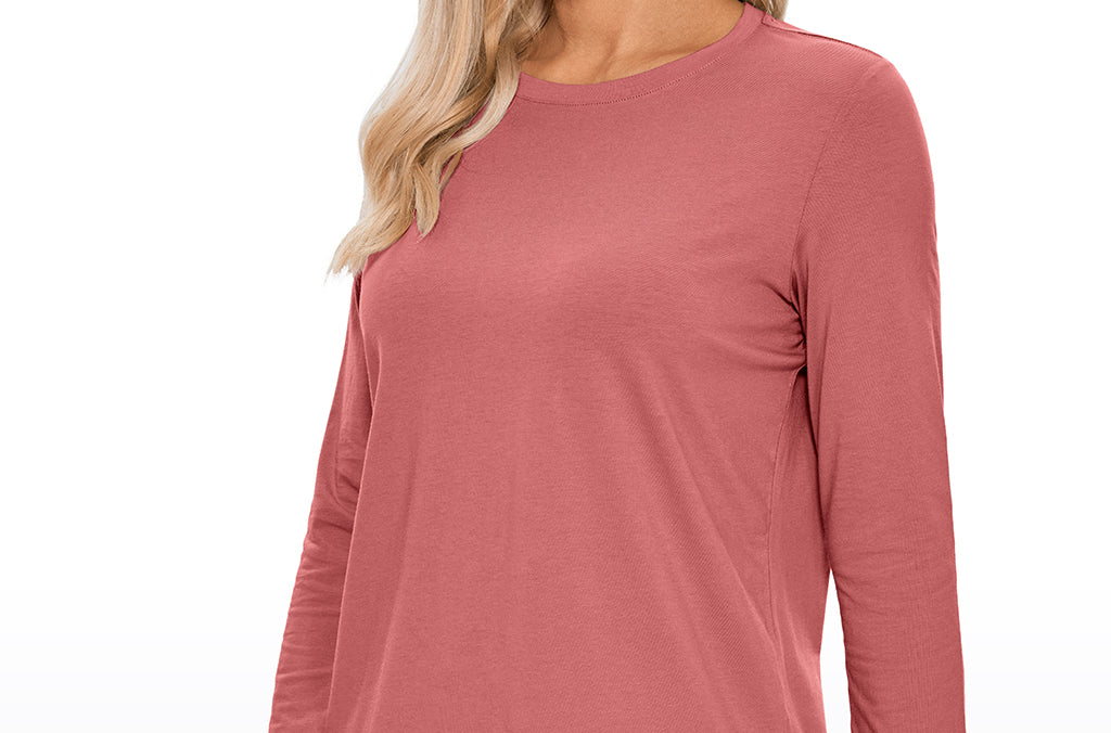 Women's Pima Cotton Long Sleeve Shirts Black