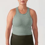 Women's Seamless Ribbed Cropped Tank Top Black