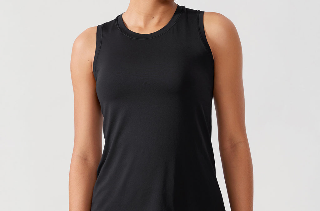 CRZ YOGA Women's Lightweight Racerback Tank Top Silver Mist