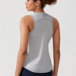 CRZ YOGA Women's Lightweight Racerback Tank Top Silver Mist