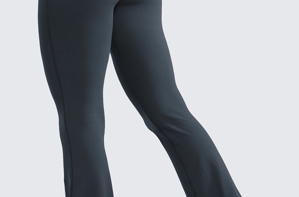 CRZ YOGA Women's High Waist Flare Leggings 30.5" Black