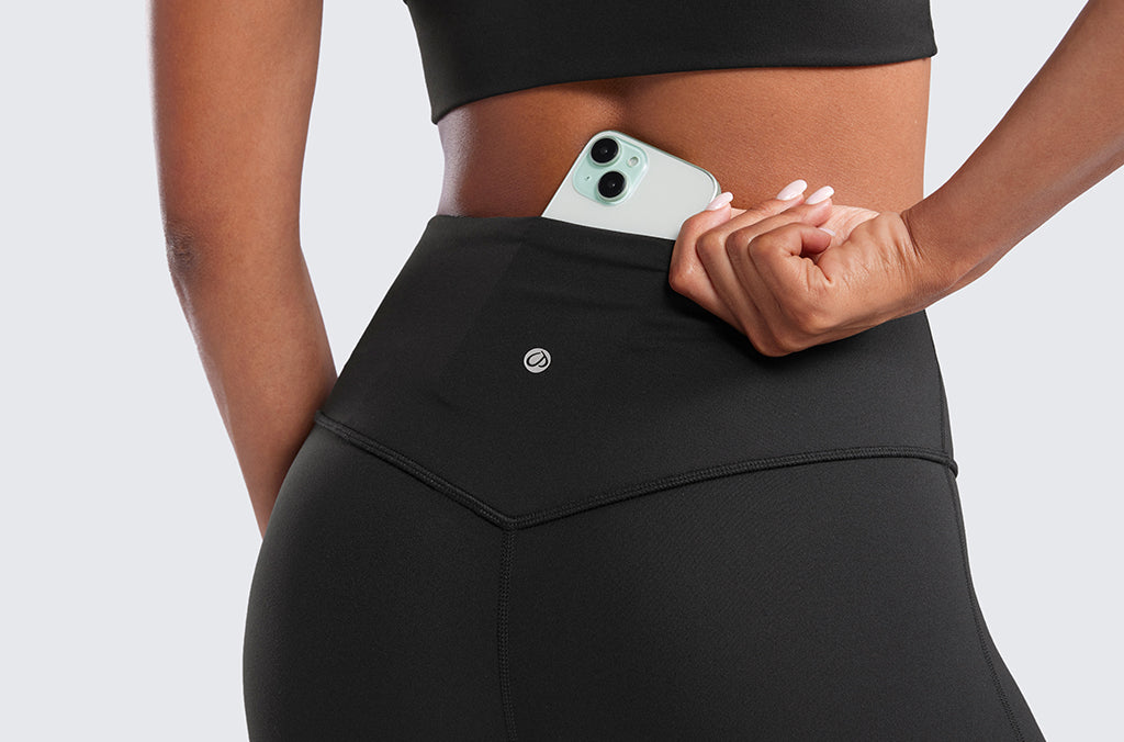 CRZ YOGA Women's High Waist Flare Leggings 29" Pitch Blue