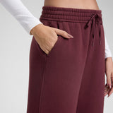 CRZ YOGA Women's Cotton Fleece Lined Sweatpants 30" Dove Grey Heather