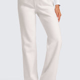 CRZ YOGA Women's Cotton Fleece Lined Sweatpants 30" Hot Fudge Brown