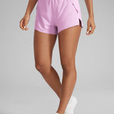 CRZ YOGA Women's Running Feathery-Fit Soft Spilt Quick Dry Lined Shorts Vita Pink