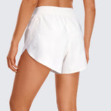 CRZ YOGA Women's Mid Waisted Dolphin Shorts 4" Black