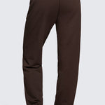 CRZ YOGA Women's Cotton Fleece Joggers with Pockets 28" Milky White