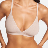SOULVOR wireless V-neck triangle Bralette Light Khaki Heather