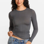 SOULVOR Long Sleeve Crew Neck T-Shirt Twilight Gray