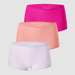 Women's Stretchy Mid Waist Boy Shorts 3 Pack Chic 2 (3pack)