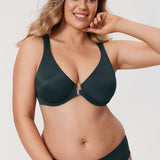 Women's Plunge Back Posture Bra Forest Dark Green @model_info:ES03