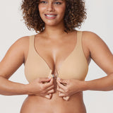 Women's Plunge Back Posture Bra Warm Beige @model_info:ES1