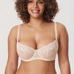 Women's Vintage Lace Balconette Bra White