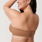 Women's Supportive Unlined Strapless Bra Gravel Beige