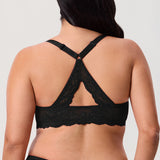 Women's Vintage Lace Racerback Bra Lipstick Red
