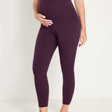 Women's Super High Waist Maternity Leggings 25" Plum Magenta