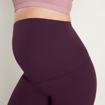 Women's Super High Waist Maternity Leggings 25" Plum Magenta