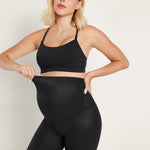 Women's Super High Waist Maternity Leggings 25" Plum Magenta