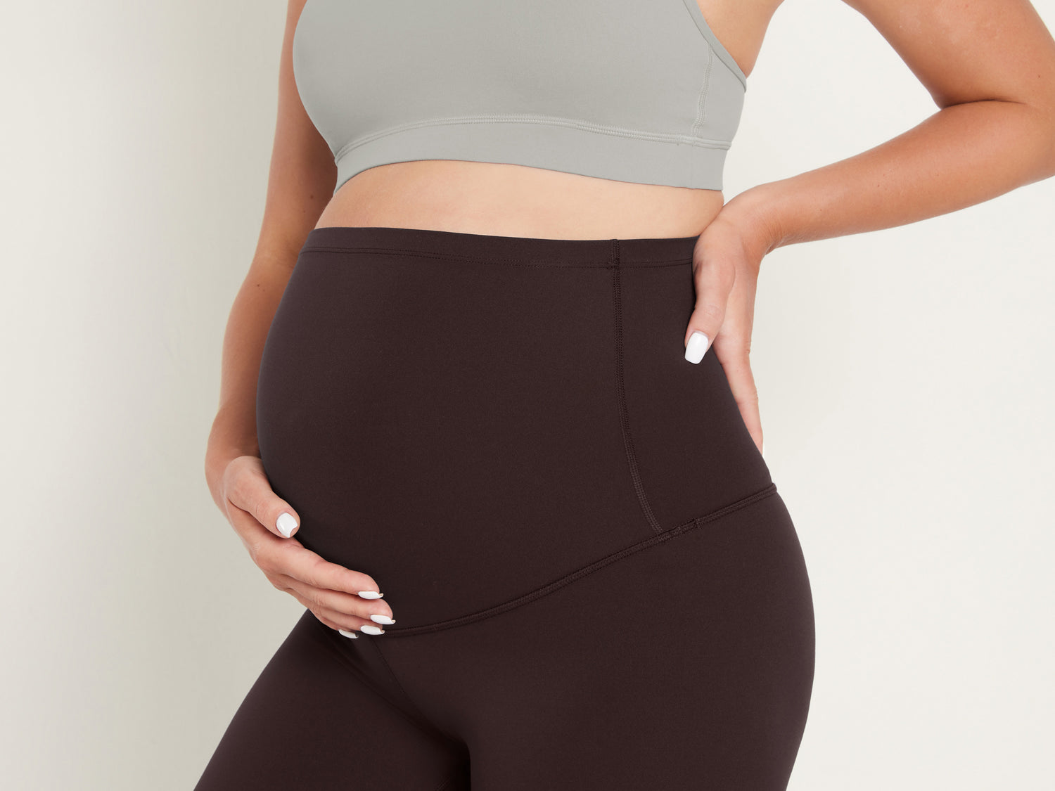 Women's Super High Waist Maternity Leggings 25" Black Classic