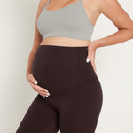Women's Super High Waist Maternity Leggings 25" Black Classic