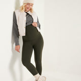 Women's Super High Waist Maternity Leggings 28" Olive Green