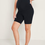 Women's Super High Waist Maternity Shorts 6" Deep Purple