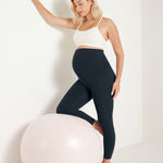 Women's Maternity Leggings with Pockets 25" True Navy