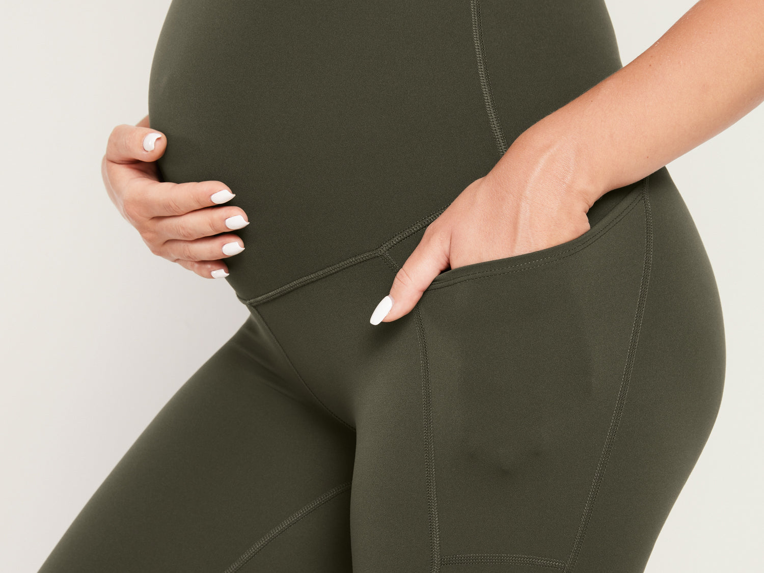 Women's Maternity Leggings with Pockets 25" Mysterious Grey