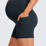 Women's Maternity Shorts with Pockets 5" Black
