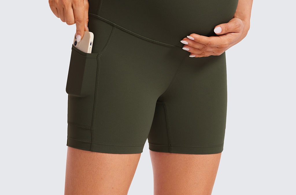 Women's Maternity Shorts with Pockets 5" True Navy