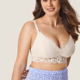 Women's Supportive Lace Nursing Bralette Ivory