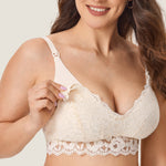 Women's Supportive Lace Nursing Bralette Ivory