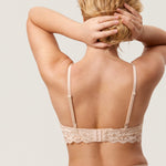 Women's More Coverage Lace Nursing Bralette Beige
